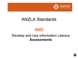 ANZLA Standards AND Develop and Use Information Literacy  Assessments 