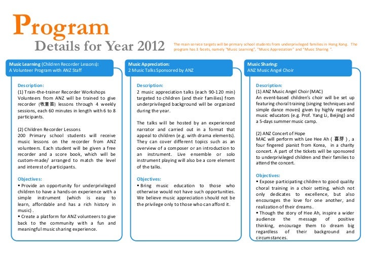 sample concert program