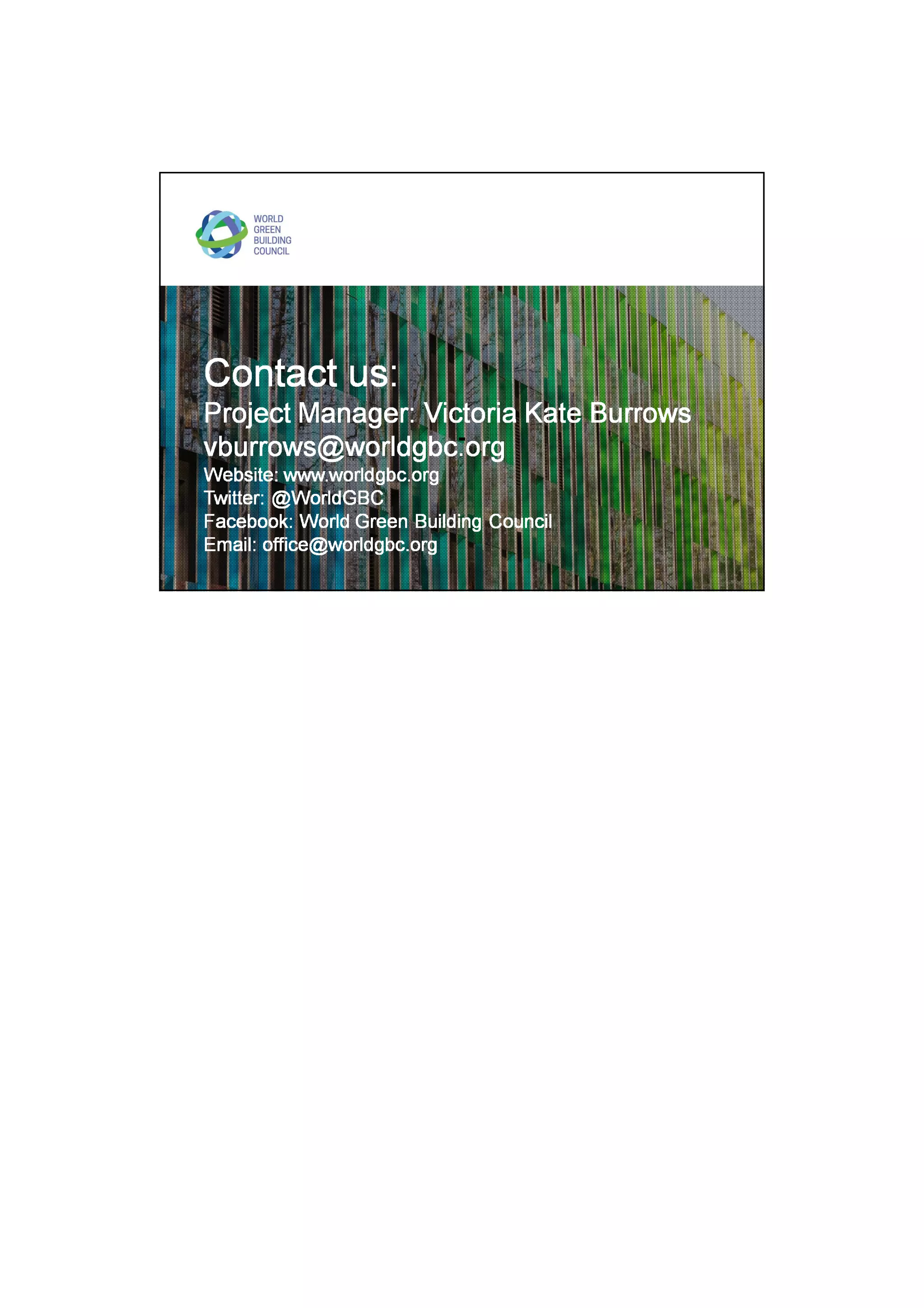 Presentation on Zero Carbon Buildings 