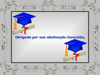 Obrigado por sua obstinação incontida, 