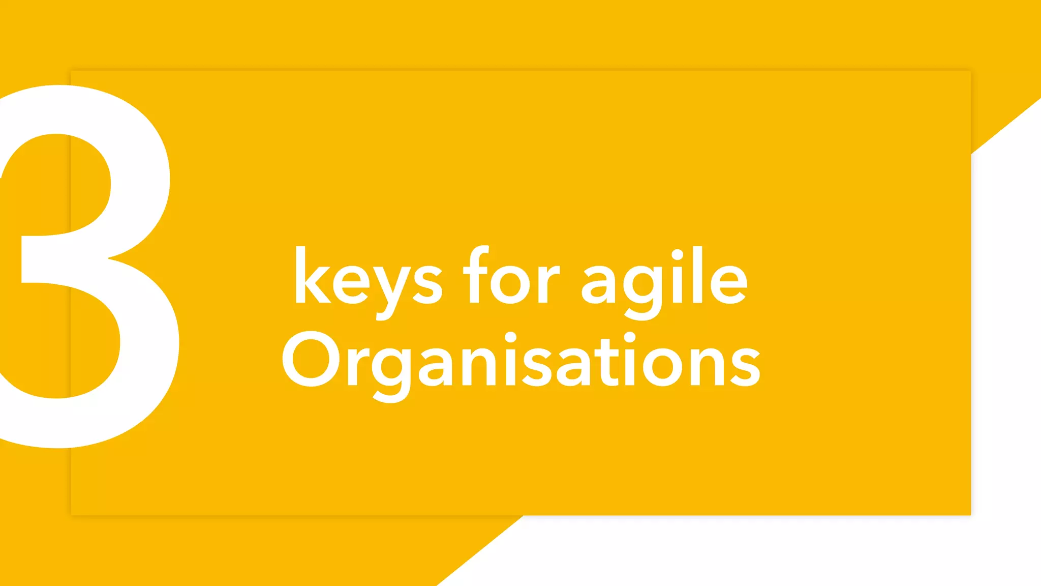 keys for agile
Organisations
37
3
 