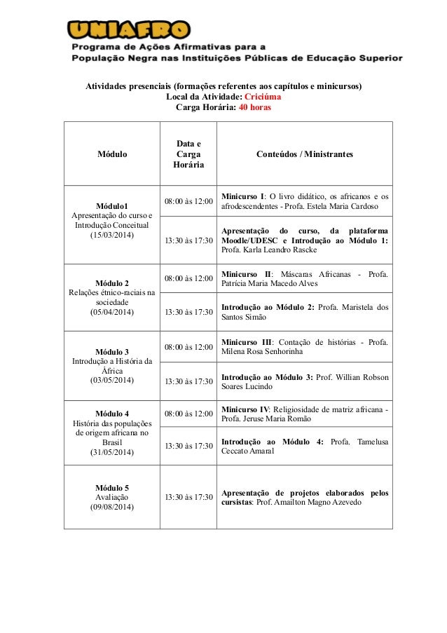 Ação 1 carta de apresentação