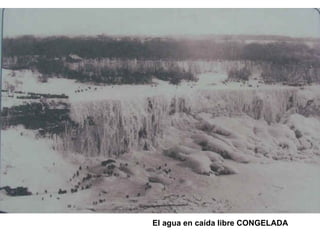 El agua en caída libre CONGELADA 