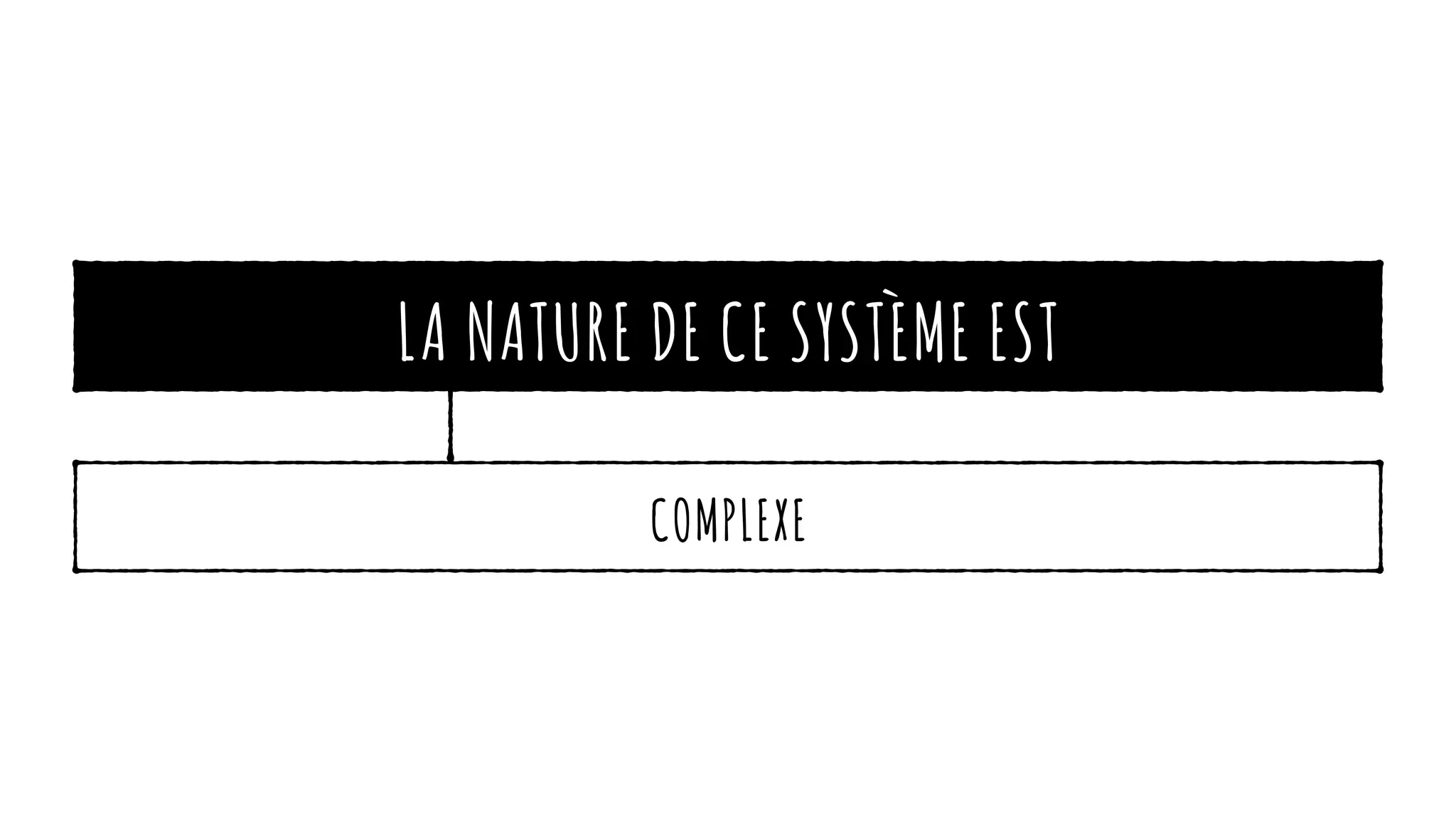 LA NATURE DE CE SYSTÈME EST
COMPLEXE
 