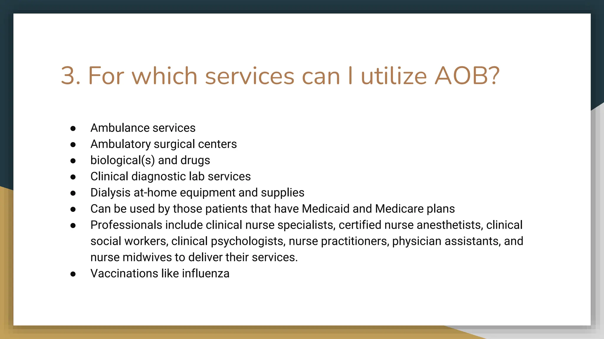 Overview AOB In Medical Billing Benefits pptx overview-aob-in-medical-billing-benefits-pptx