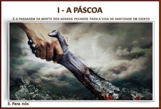 Perguntas
Pr. Moisés Sampaio de Paula
33
2. Qual o significado da Páscoa para Israel?
R. Era a saída, a passagem para a liberdade, para
uma vida vitoriosa e abundante
 