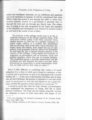 A obrigação moral do voto  em inglês