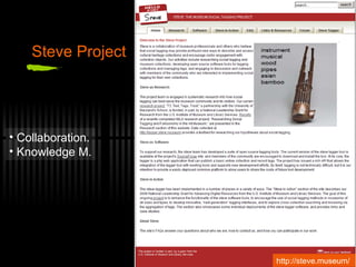 Steve Project Collaboration. Knowledge M. http://steve.museum/   