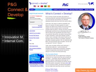P&G Connect & Develop Innovation M. Internal Com. http://www.pg.com/   