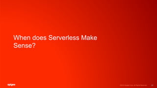 ©2016 Apigee Corp. All Rights Reserved.
When does Serverless Make
Sense?
20
 