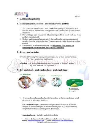 Quality control in clinical laboratories | PDF