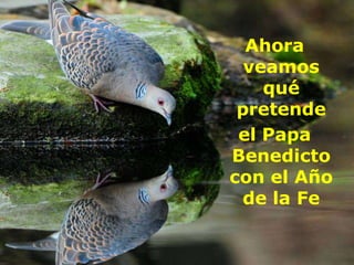 Ahora
veamos
qué
pretende
el Papa
Benedicto
con el Año
de la Fe