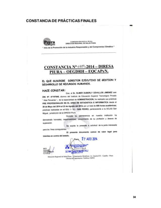 34
CONSTANCIA DE PRÁCTICAS FINALES
 