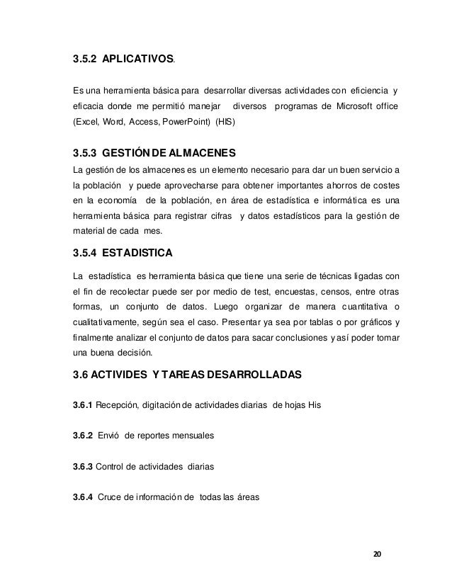 Modelo De Informe De Practicas Finales De Institutos Superiores