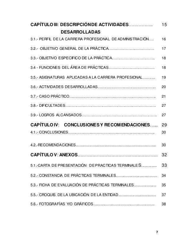 MODELO DE INFORME DE PRACTICAS FINALES DE INSTITUTOS 