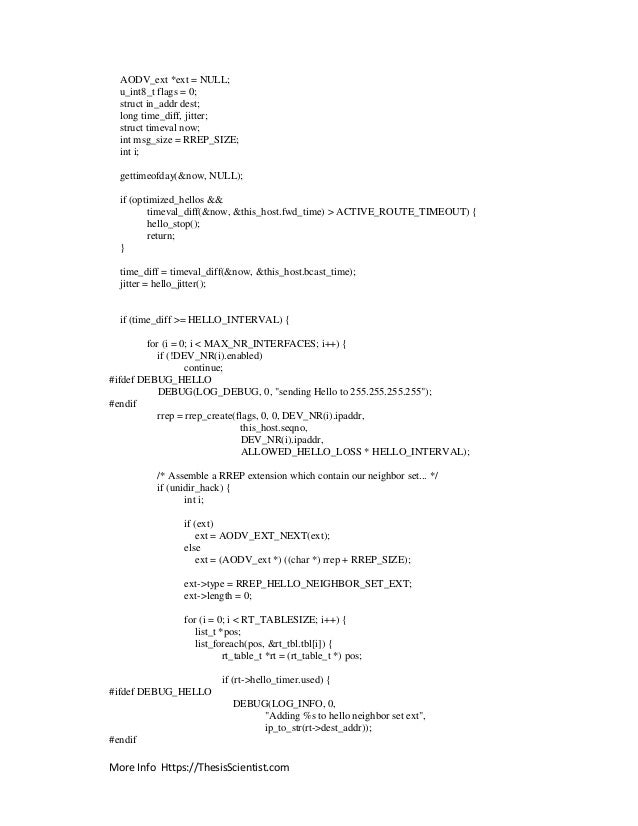 Aodv Routing Protocol Implementation Design Source Code In Ns2 – OZIEH