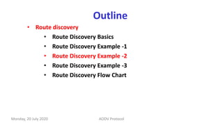 AODV - Ad hoc On-Demand Distance Vector Routing Protocols | PPTX