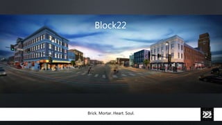 Brick. Mortar. Heart. Soul.
Block22
 