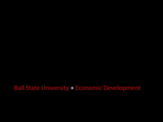 Ball State University + Economic Development
 