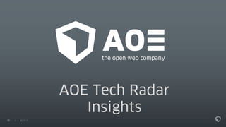 1 22.11.17
AOE Tech Radar
Insights
 