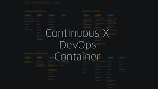 18 22.11.17
Continuous X
DevOps
Container
 