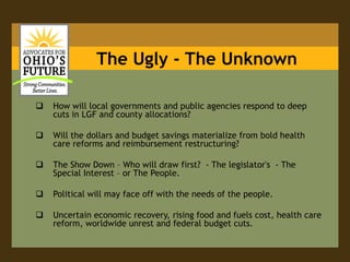 Commitment to provide OWF, Food Assistanceand Medicaid.