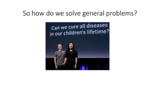 So how do we solve general problems?
 