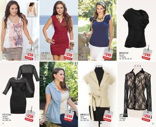 3231
$239PC5616723
BL3903
Blusón
03 Natural
CH, ME, GR
$239PC8516786
VG1310
Vestido
10 Negro
CH, ME, GR
$249PC8917416
BK6509
Blusón
09 Marino
32, 34, 36, 38
$249PC5917419
HK0115
Saco
15 Arena
CH, GR, XG
$239PC2216731
VE3912
Vestido
12 Rojo
CH, ME, GR
$249PC3117497
AW3009
Blusa
09 Marino
32, 34, 38
$249PC3217414
BW0510
Blusón
10 Negro
32, 34, 36, 38, 40
$259PC3718157
AF2210
Blusa
10 Negro
CH, GR
 