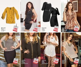 4039
$289PC4820275
BF1120
Blusón
20 Mostaza
CH, ME
$299PC6320987
BE7491
Blusón
91 Azul Terroso
38
$299PC3320946
VG1110
Vestido
10 Negro
UT, GR
$309PC5721660
BF3796
Blusón
96 Ivory
32, 34, 36, 38, 40
$289PC2820279
VL0510
Vestido
10 Negro
CH, ME, GR, XG
$299PC4820930
BF3510
Blusón
10 Negro
32, 34, 36, 38, 40
$309PC2521668
AD9431
Blusa
31 Shedron
36, 38, 40
$309PC5821661
BK5296
Blusón
96 Ivory
UT, GR
 