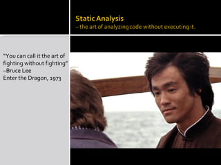 “ You can call it the art of fighting without fighting”  – Bruce Lee Enter the Dragon, 1973 