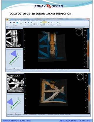 CODA OCTOPUS- 3D SONAR- JACKET INSPECTION
WWW.ABHAY-OCEAN.COM ABHAY@ABHAY-OCEAN.COM
 