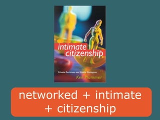networked + intimate 
+ citizenship 
 