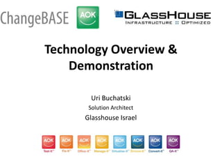 Technology Overview & Demonstration Uri Buchatski Solution Architect Glasshouse Israel 