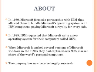 AOL and Microsoft | PPT | Operating Systems | Computer Software and ...