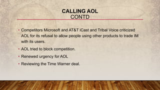 Aol the emergence of an internet media company | PPTX