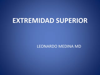 EXTREMIDAD SUPERIOR
LEONARDO MEDINA MD
 