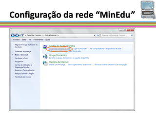 Configuração da rede “MinEdu”
 