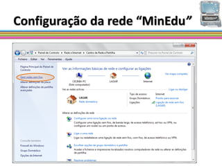 Configuração da rede “MinEdu”
 