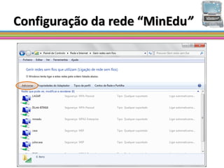 Configuração da rede “MinEdu”
 