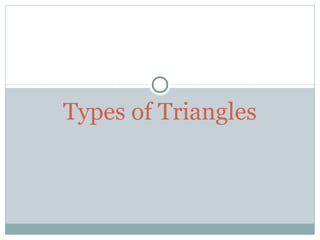 Types of Triangles
 