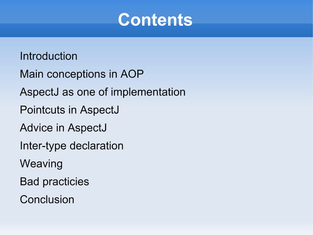 Aspect-Oriented Programming | ODP