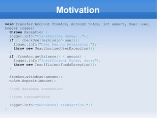 AspectJ as one of implementation 