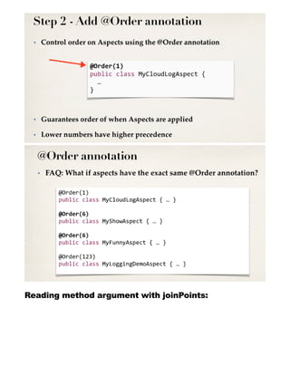 Reading method argument with joinPoints:
 