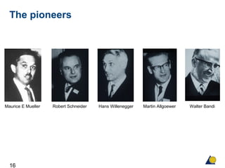 16
Walter Bandi
The pioneers
Robert Schneider Hans Willenegger Martin AllgoewerMaurice E Mueller
 