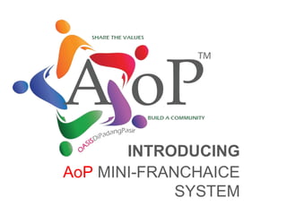 INTRODUCING
AoP MINI-FRANCHAICE
SYSTEM

 