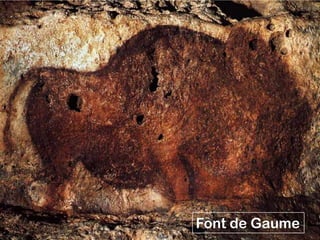 Durante muito tempo se pensou que esta arte rupestre (que decora as
superfícies rochosas) do paleolítico superior era uma ...