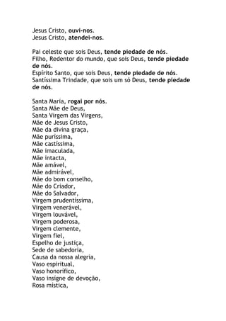 A oração do terço e do rosário