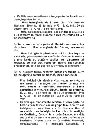 A oração do terço e do rosário