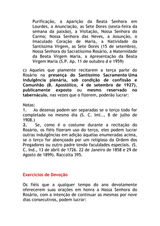 A oração do terço e do rosário