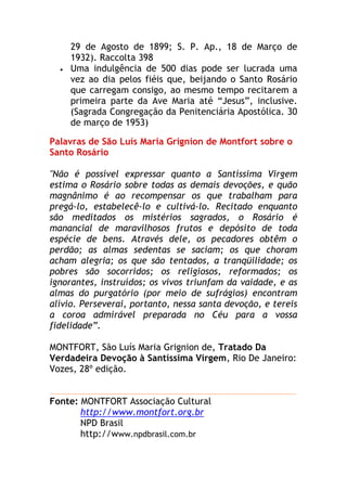 A oração do terço e do rosário